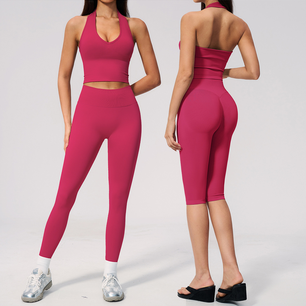 Compression Shorts Athletes - Ensemble de yoga sans couture 2
