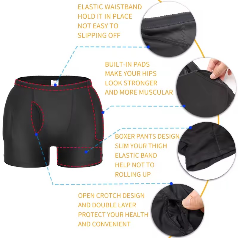 Hommes rembourré rehausseur de - Boxer Brief Pack Cotton avis et prix