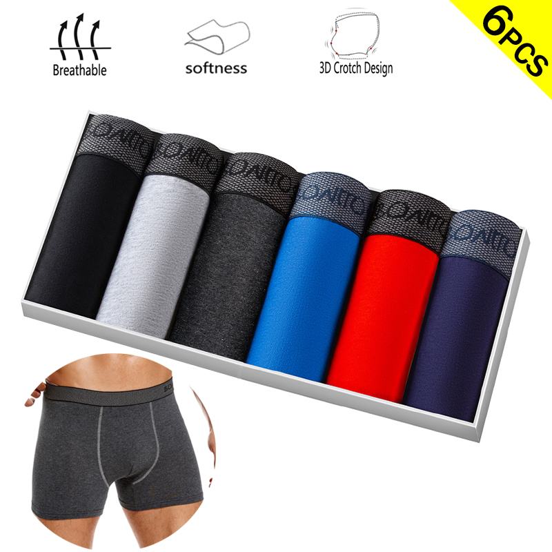 6 pièces/paquet Boxer slips co - Boxer Brief Pack Cotton avis et prix